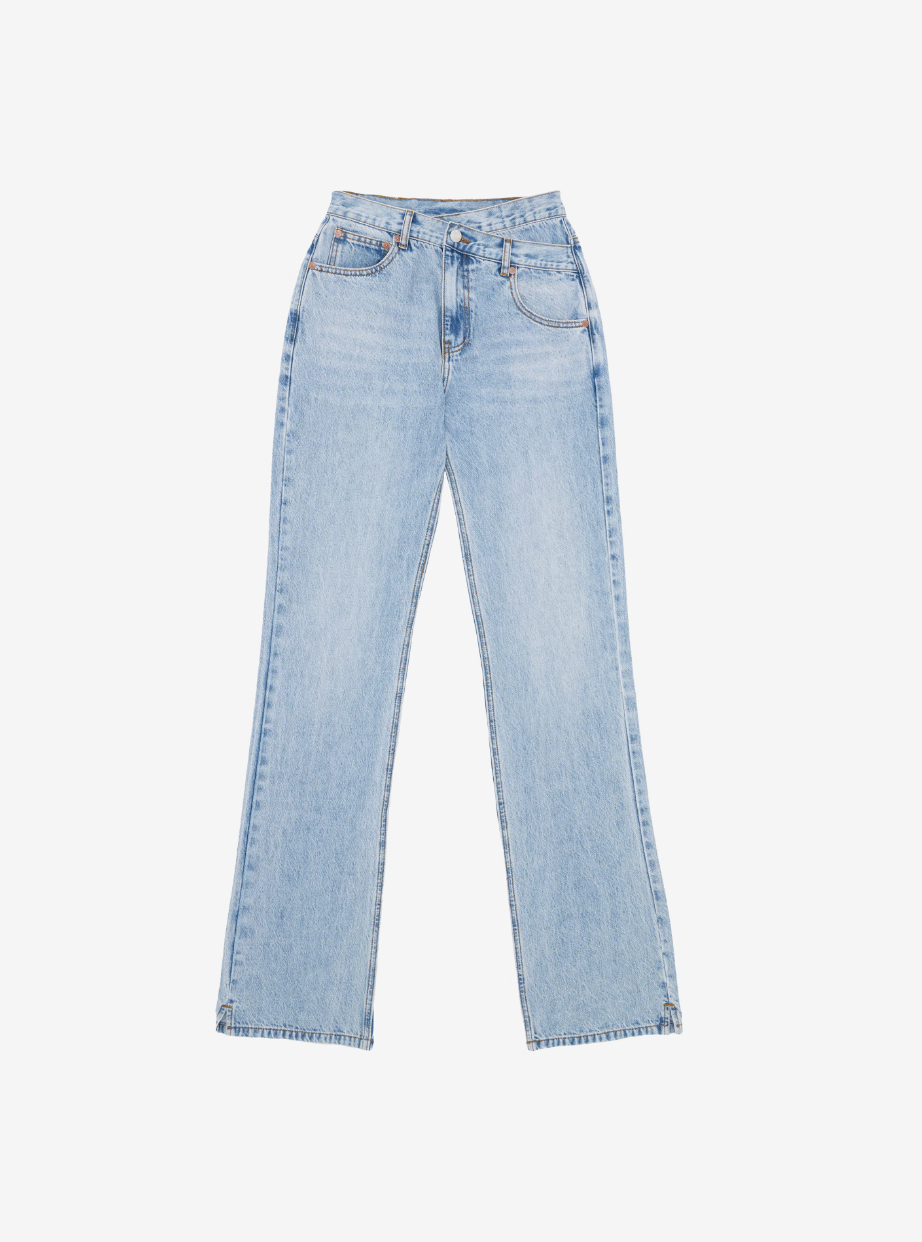 Asymmetrical Waist Jeans